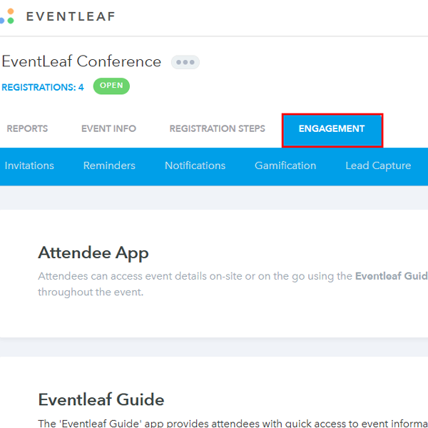 From the tabs on the top, Click on Engagement