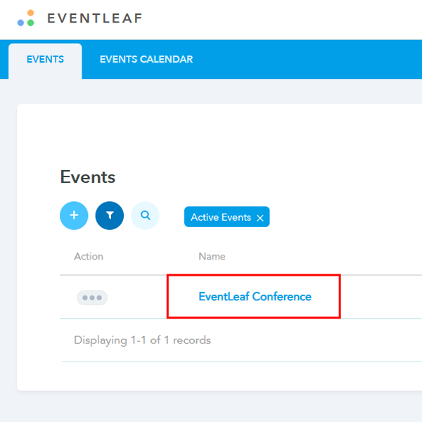 Login to your Eventleaf account and open an existing event