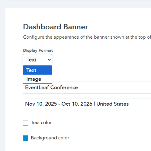 customize the appearance of the banner shown at the top of the dashboard